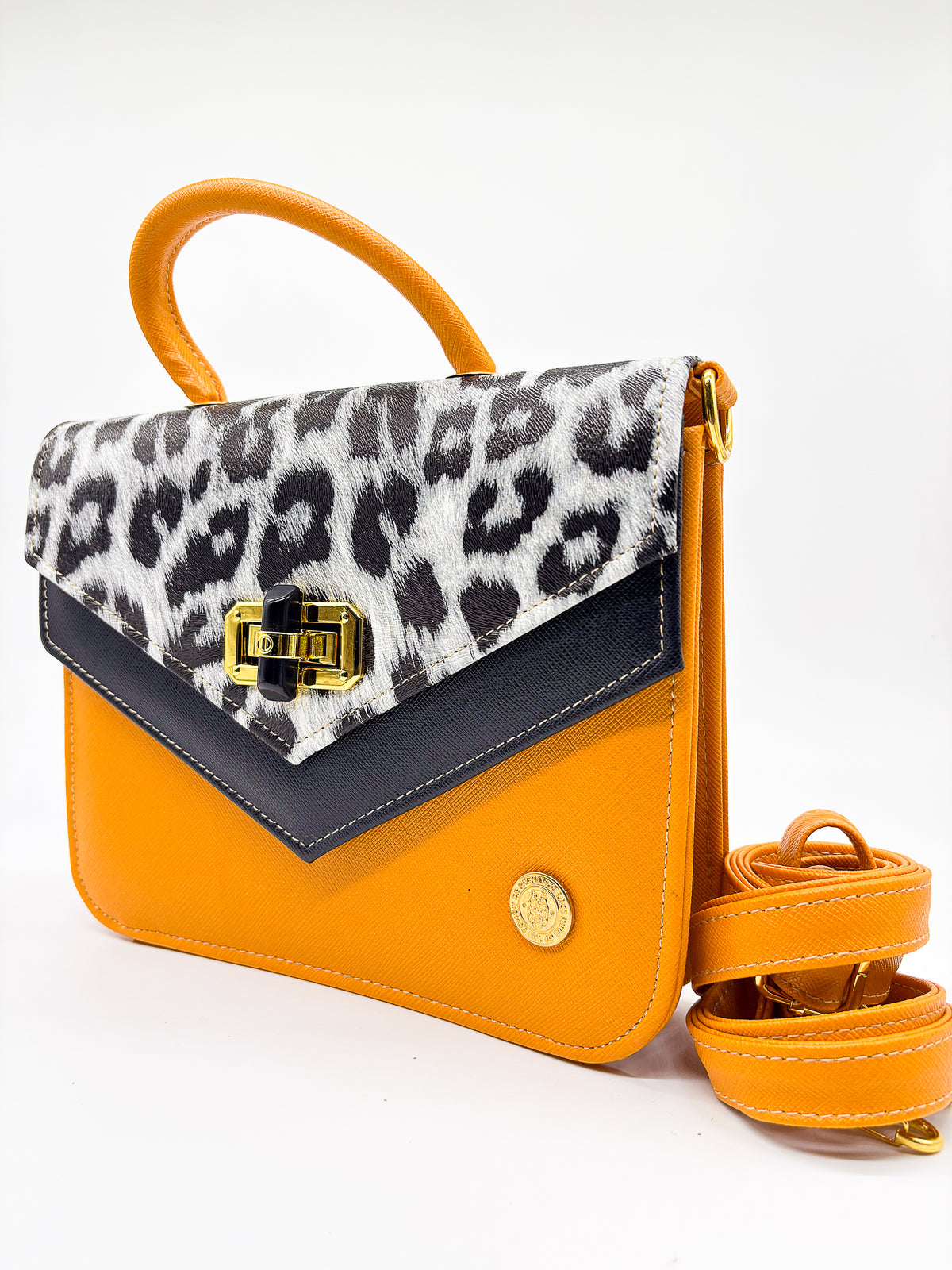 Nkululeko Orange Leopard Print