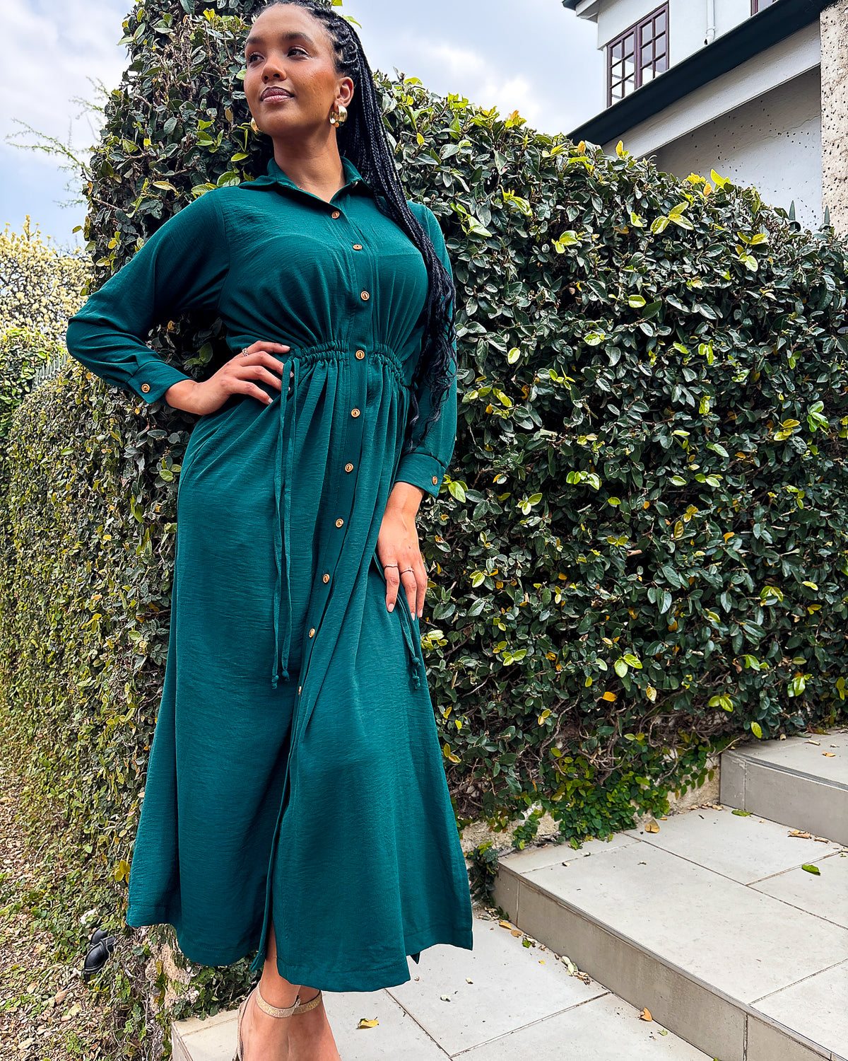 Suraiya Dress Bottle Green