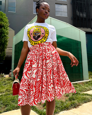 Amogelang Maxi Skirt Red