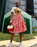 Amogelang Maxi Skirt Red - DR PACHANGA