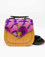 Sibongile Mustard Purple Print - DR PACHANGA