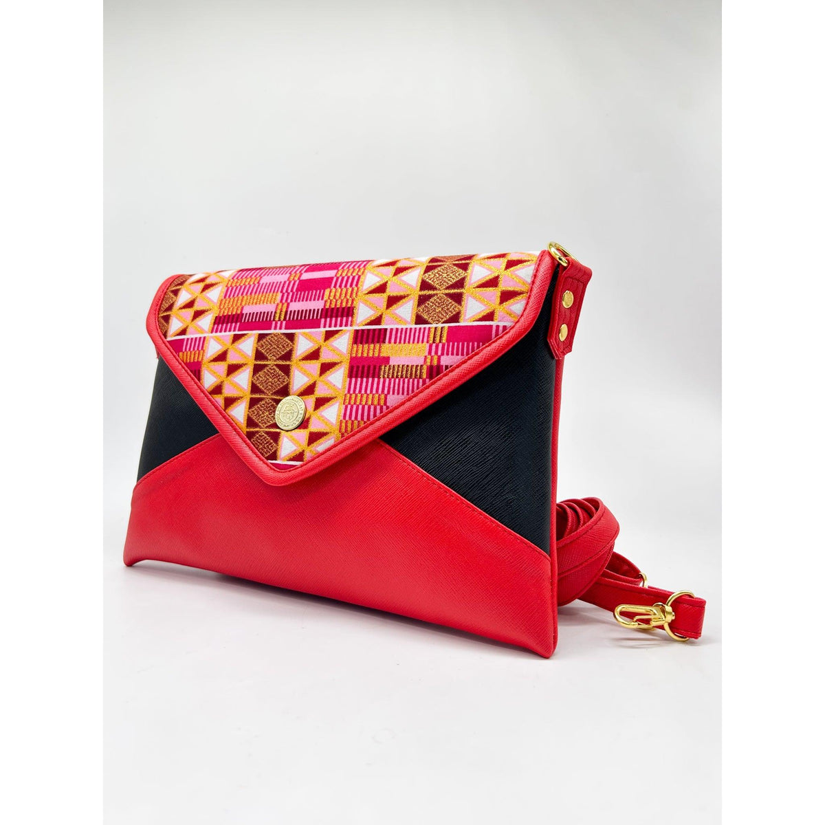 Lulu Clutch Bag Electric Red Print - DR PACHANGA