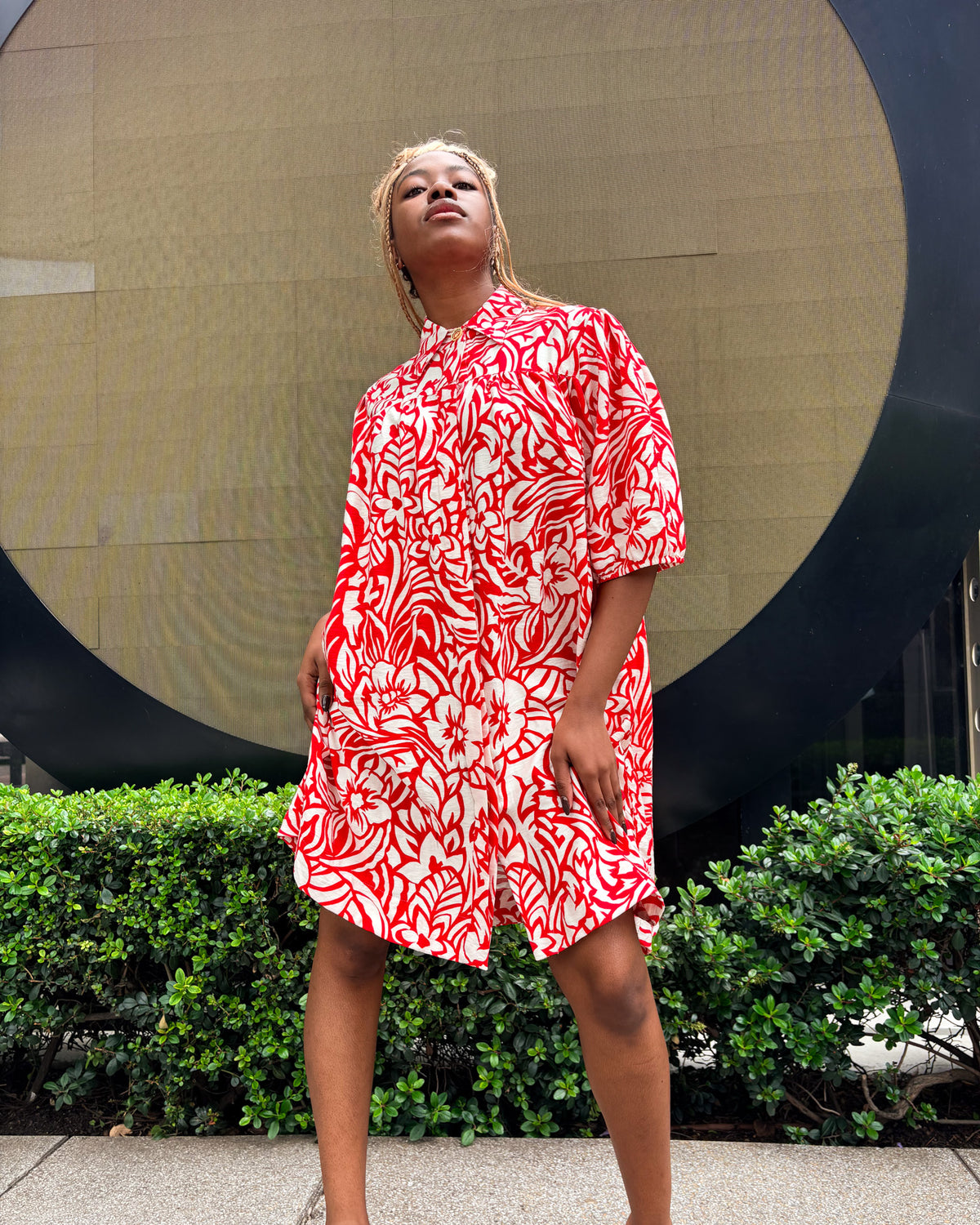 Lindiwe Dress Red Print - DR PACHANGA