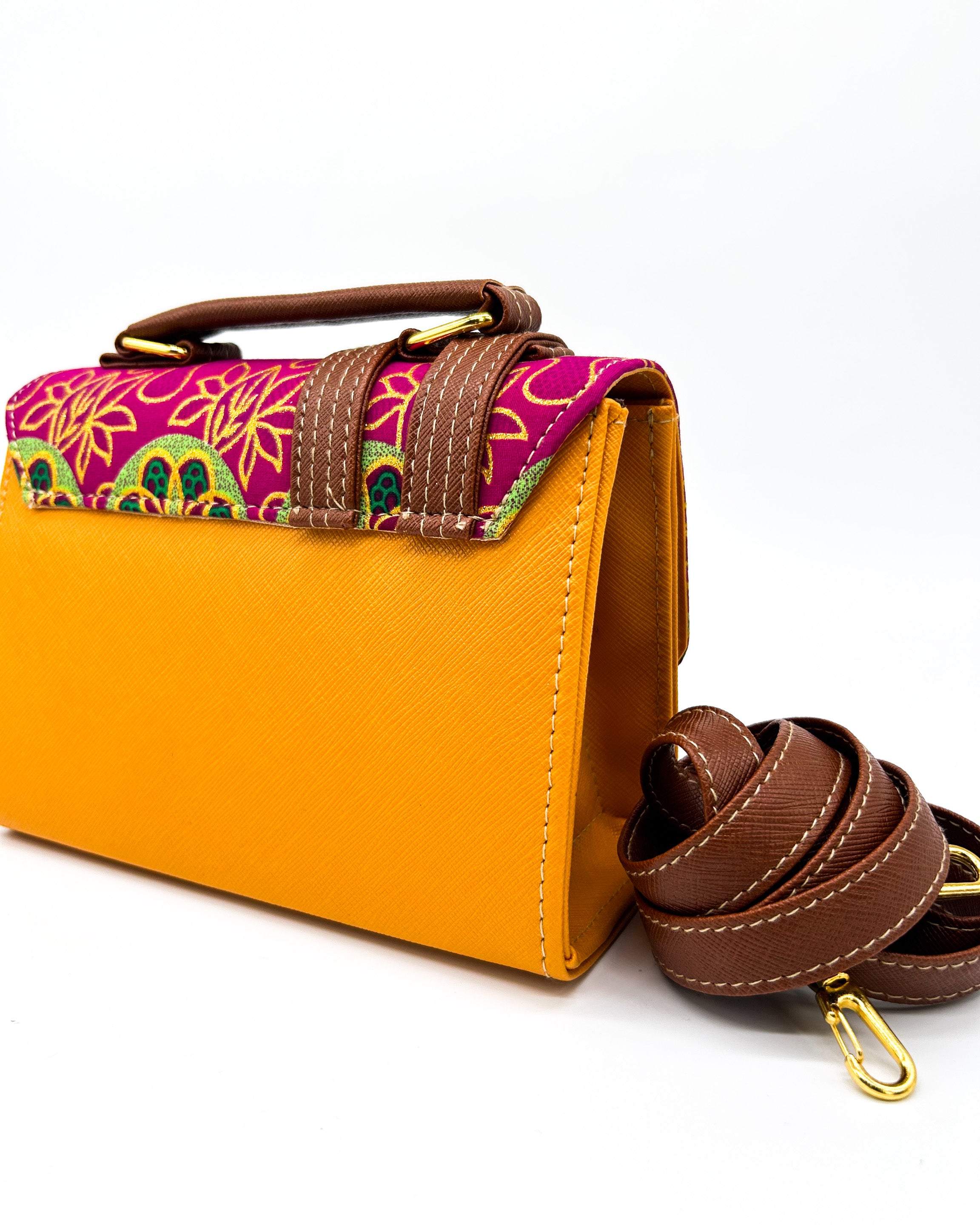 Orange color handbags best sale