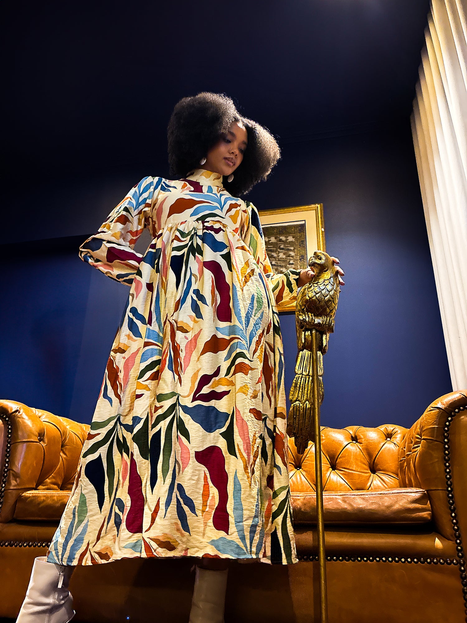 Buyi Gqoka Beige Print