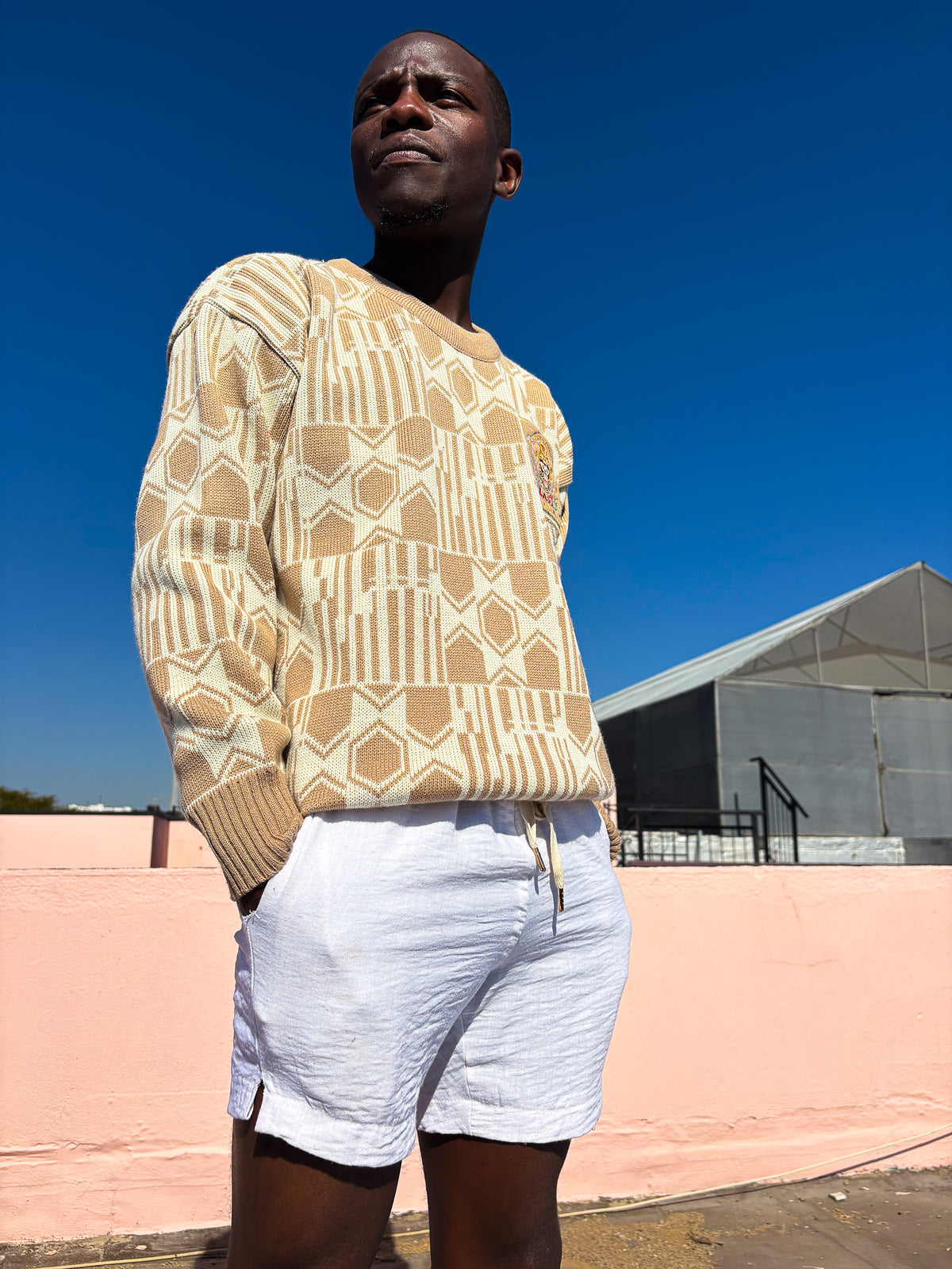 Ayanda Knit Crewneck Sweater Biscuit