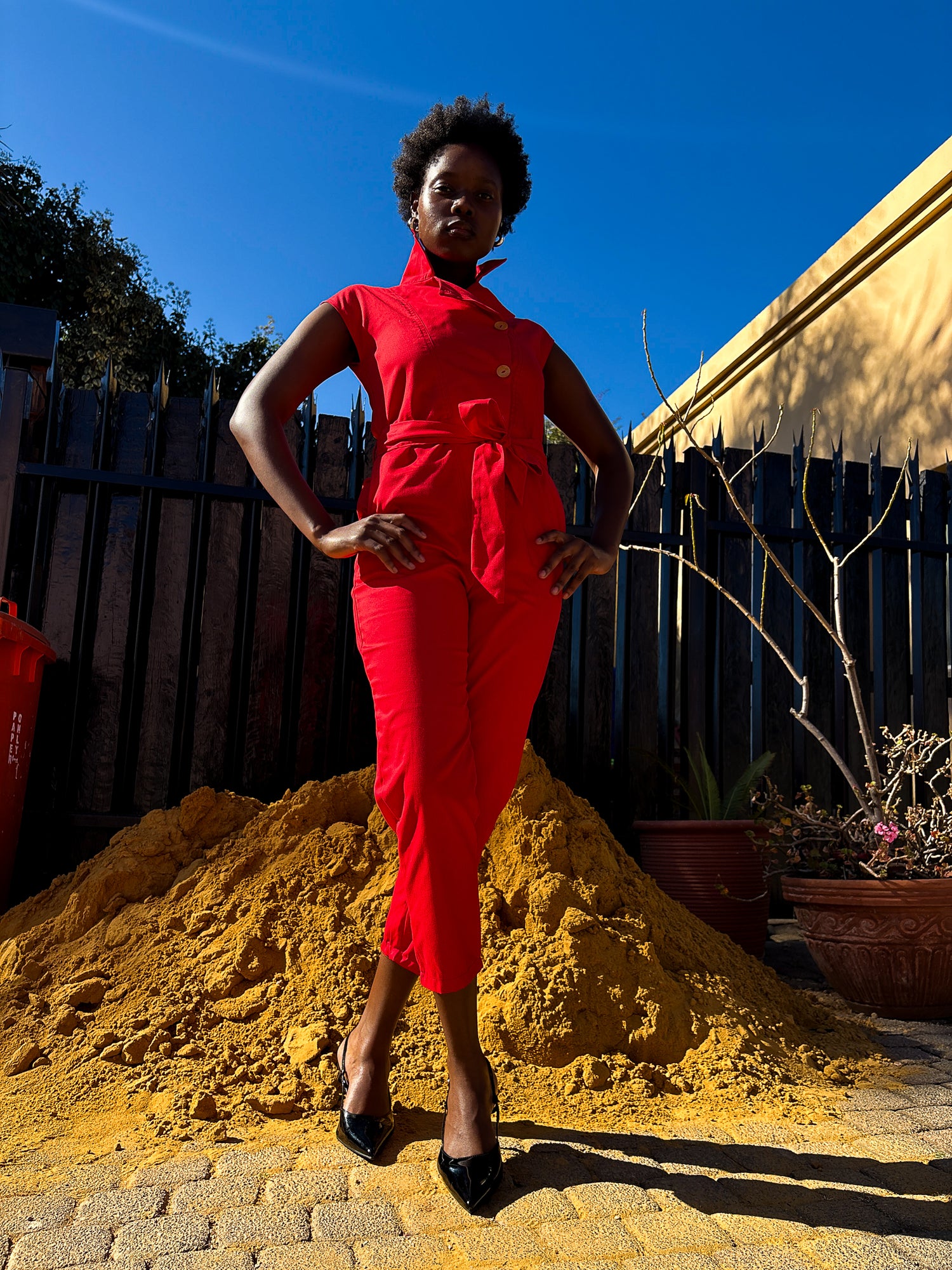 Anna Elsabie Long Jumpsuit Red