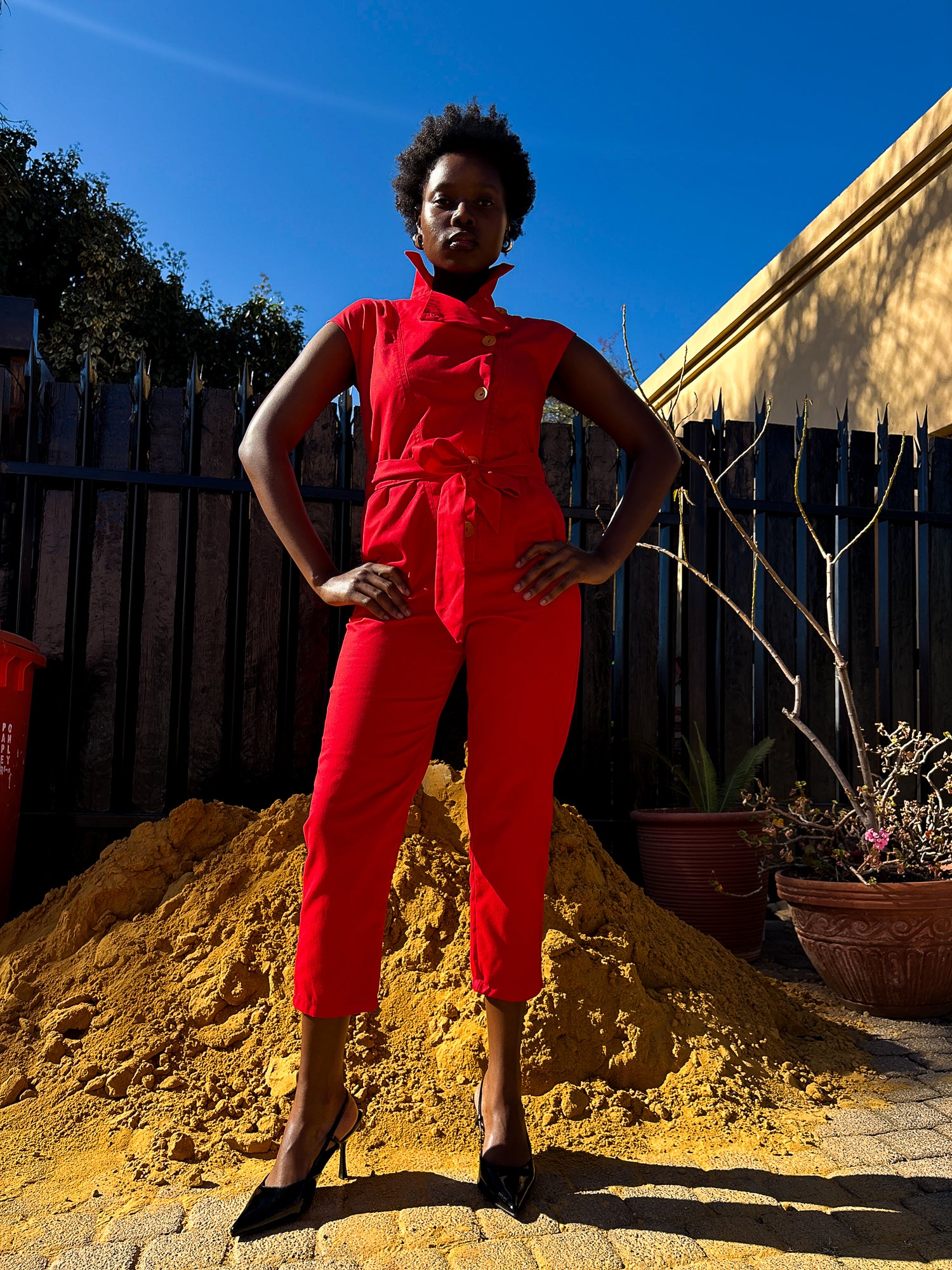 Anna Elsabie Long Jumpsuit Red