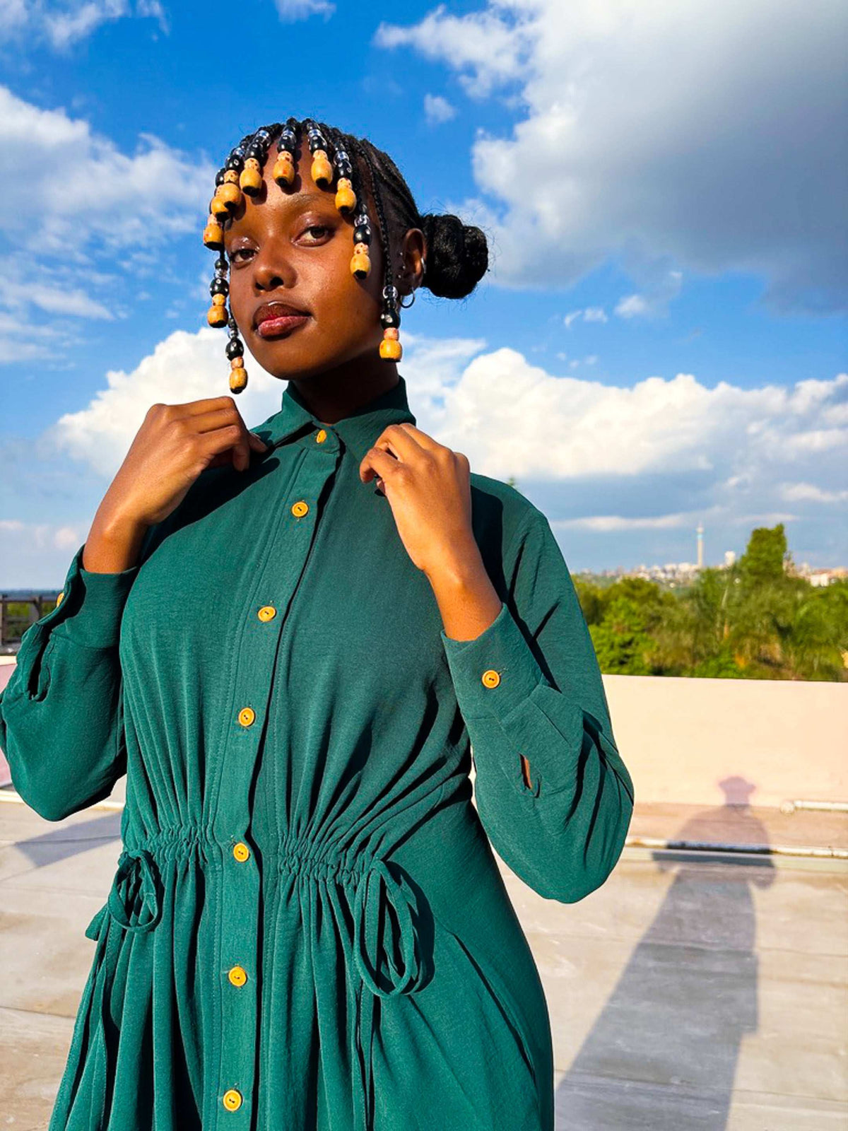Suraiya Dress Bottle Green