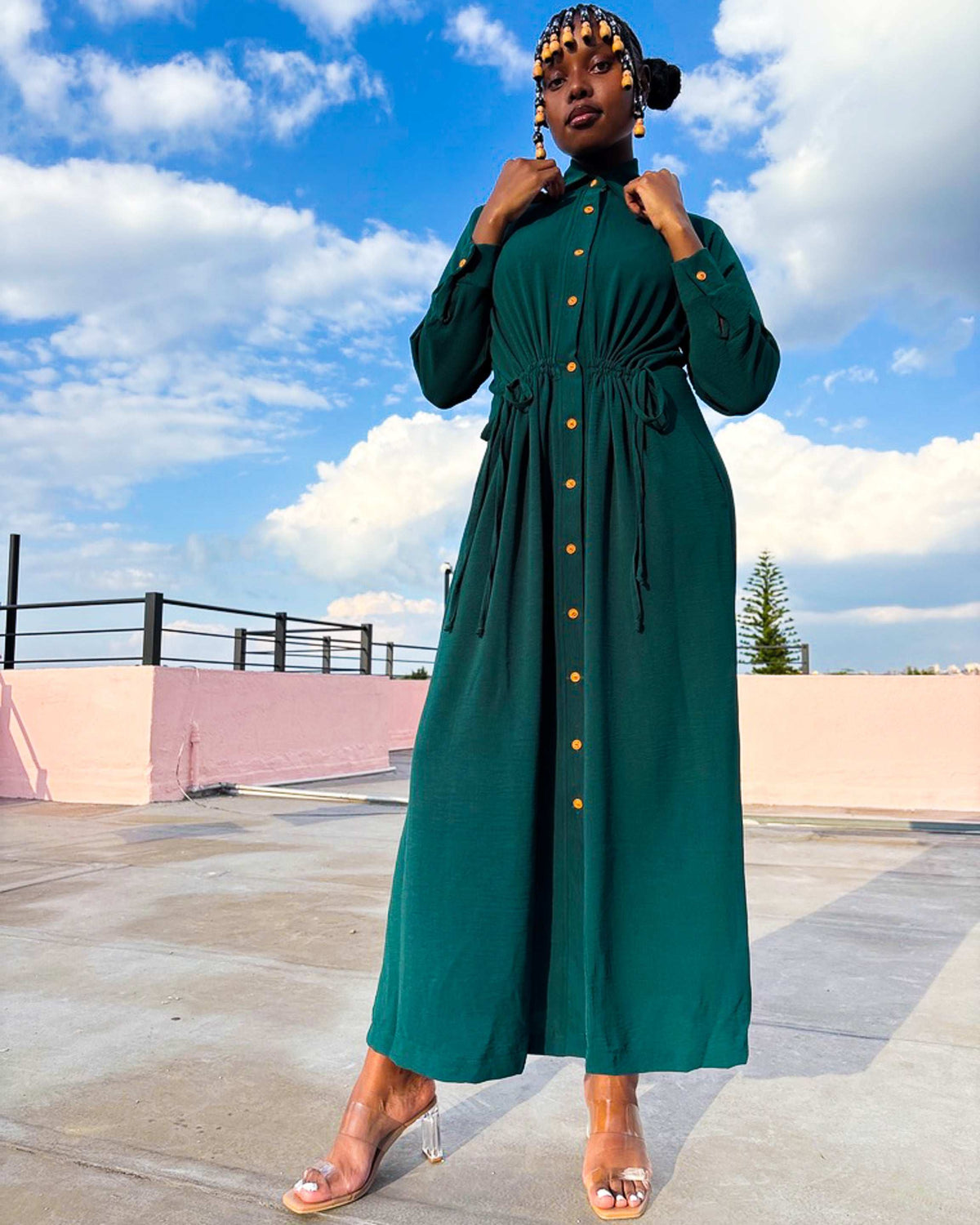 Suraiya Dress Bottle Green