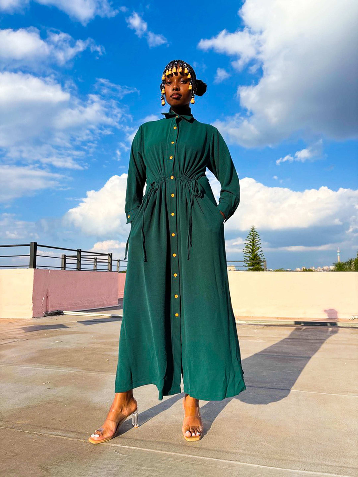 Suraiya Dress Bottle Green