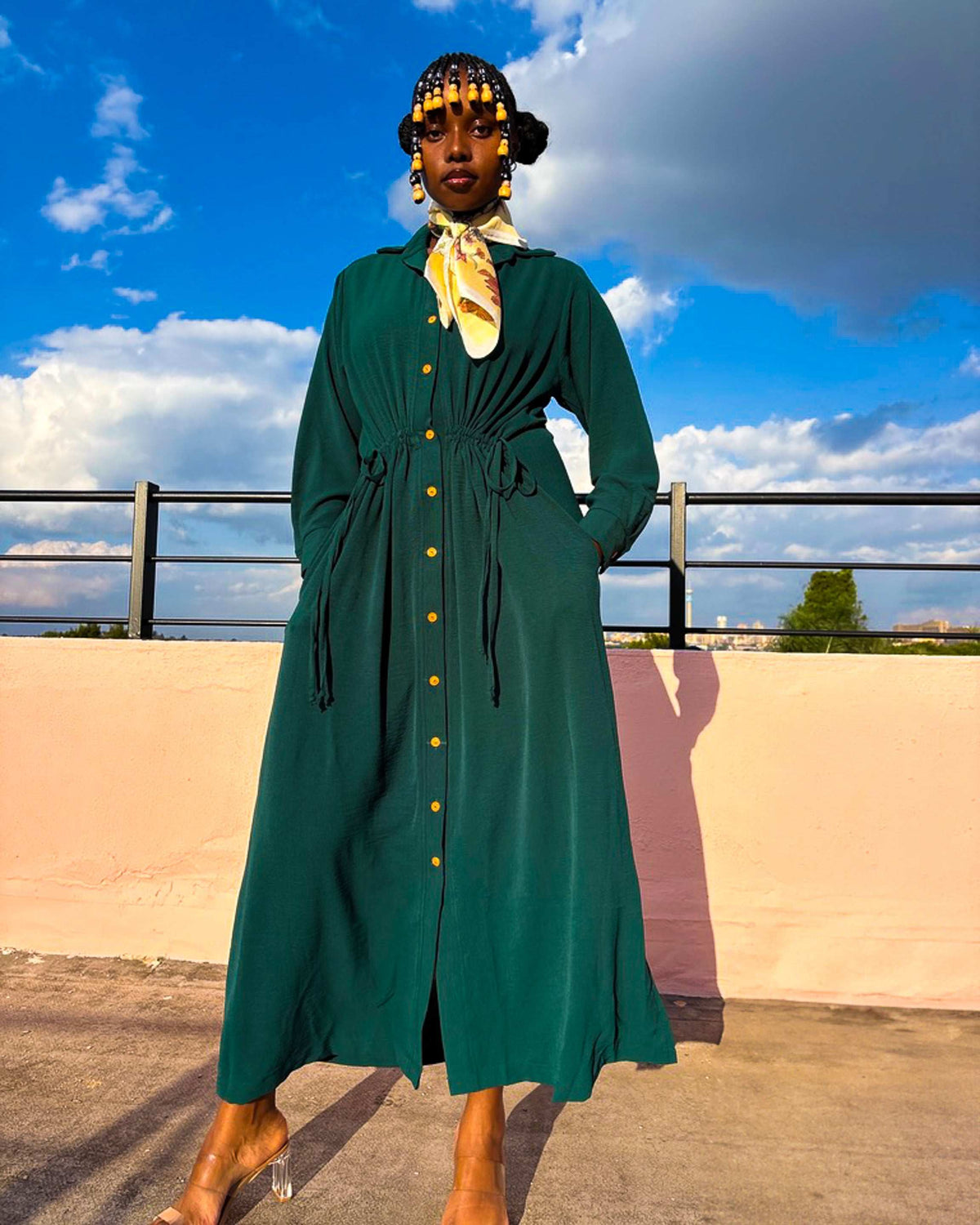 Suraiya Dress Bottle Green