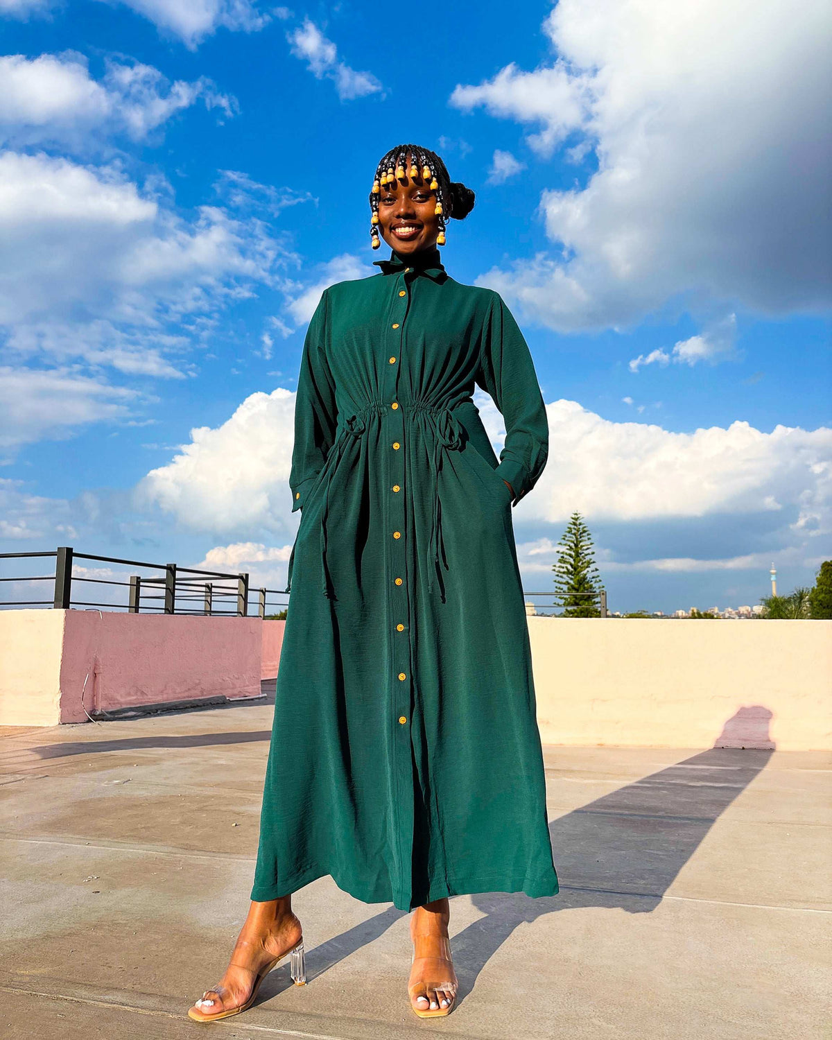 Suraiya Dress Bottle Green