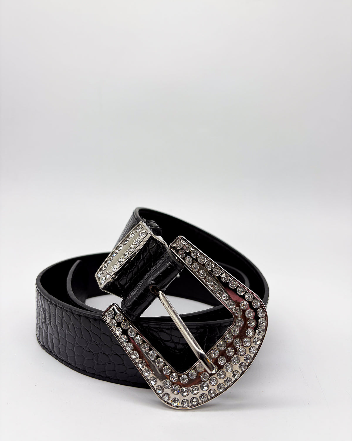 Snake Skin Diamanté Buckle