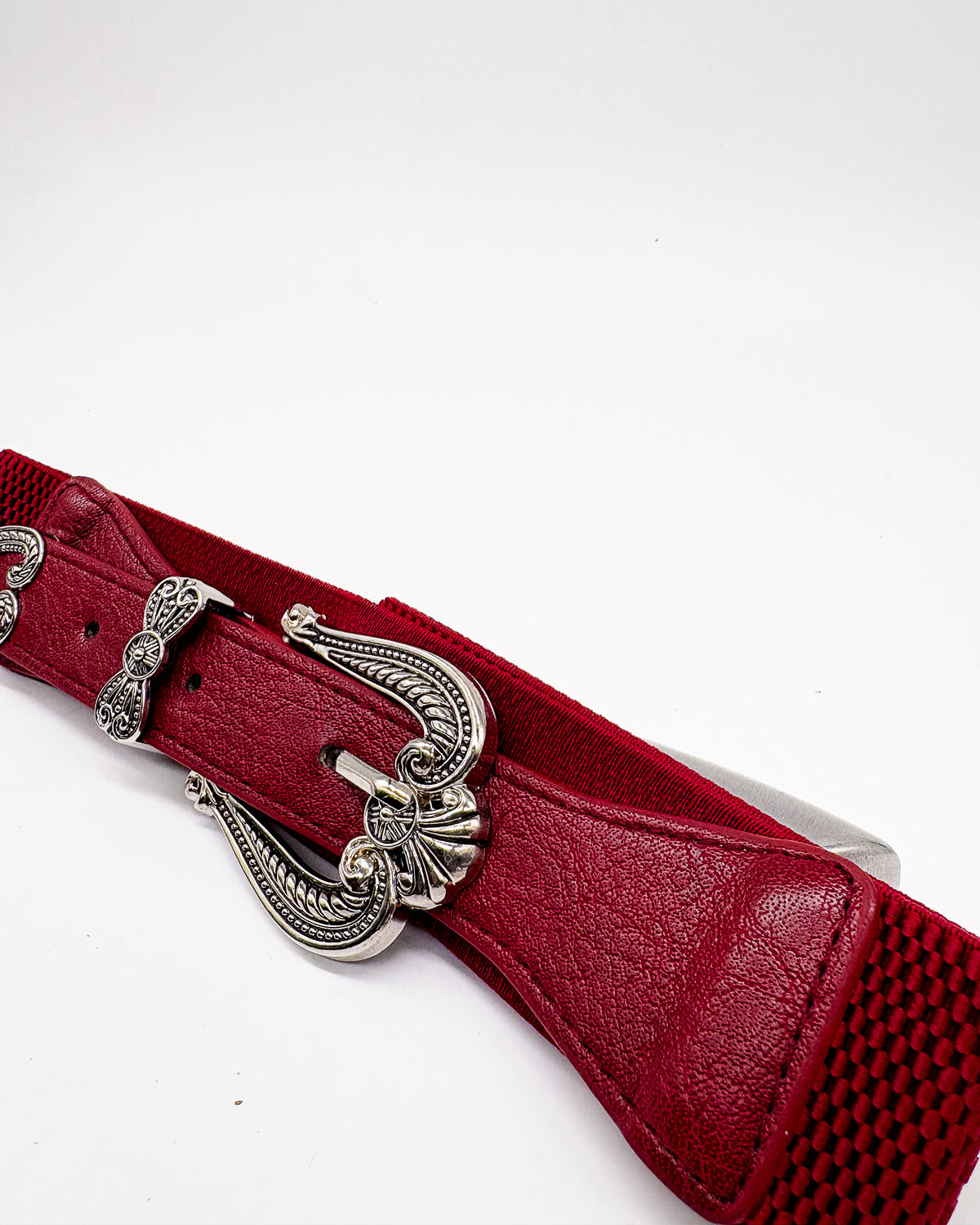 Red Suede Heart Buckle