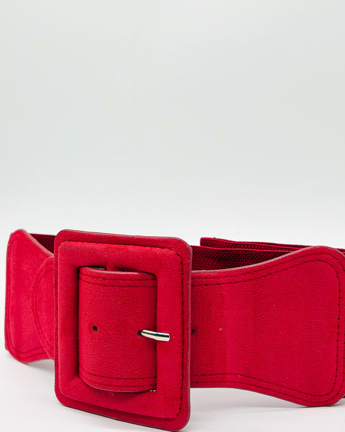 Large Red Suede Belt