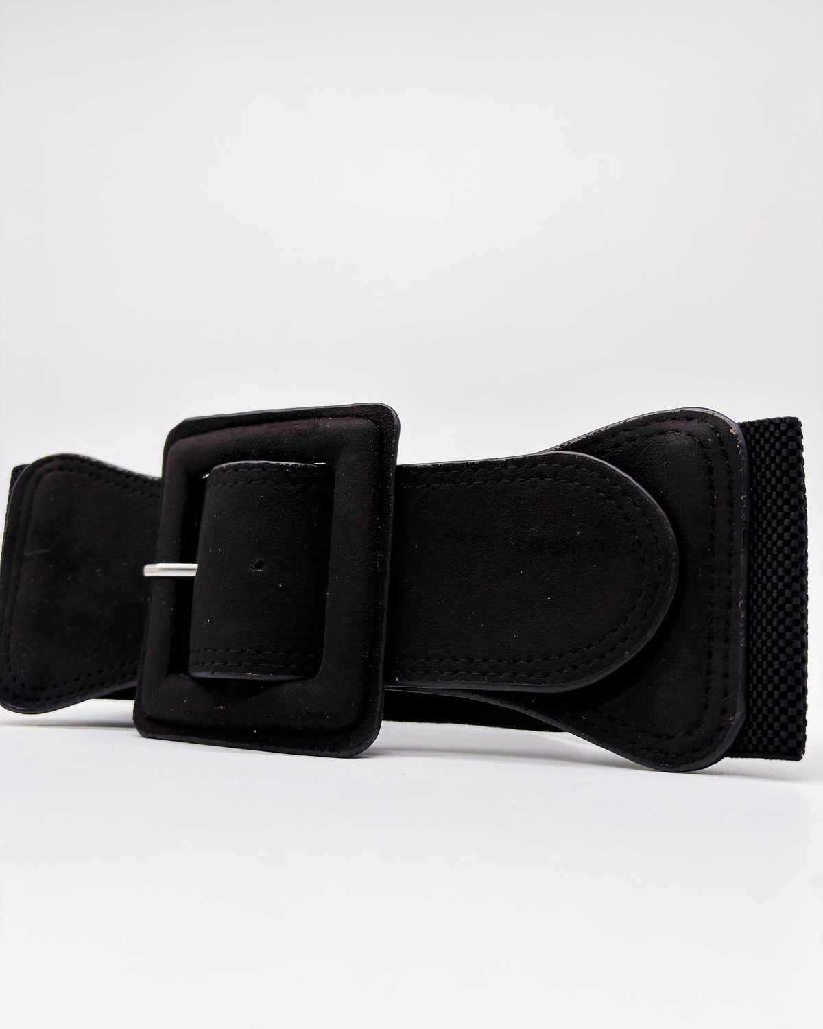 Large Black Suede Belt