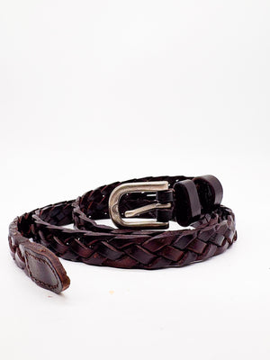 Braided Belt Dark Brown