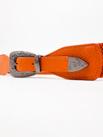 Leather Orange Heart Buckle Belt - DR PACHANGA