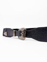 Leather Black Heart Buckle Belt - DR PACHANGA