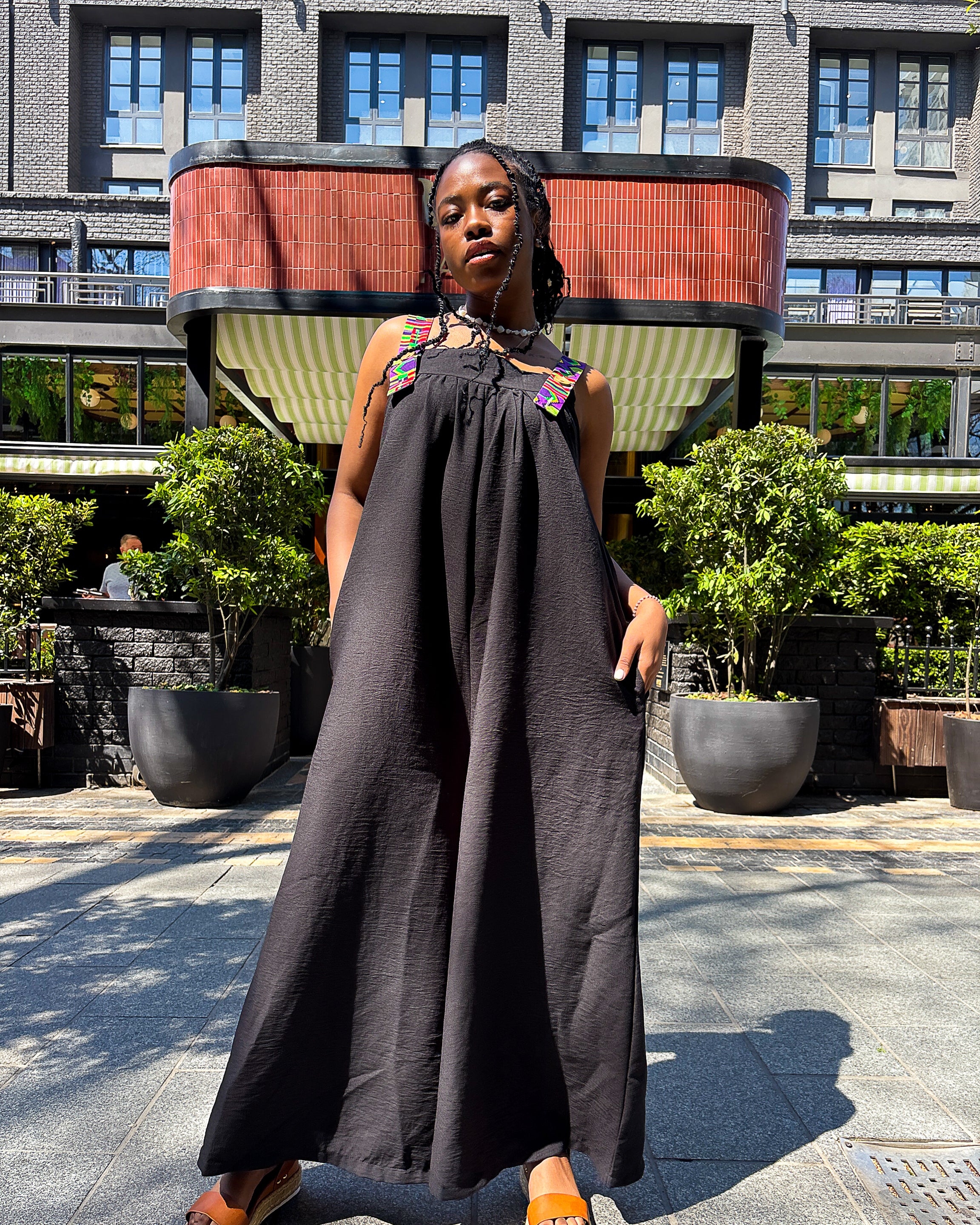 【THE SHISHIKUI】 Jumpsuit / black【新品・未使用】 JOSEPH RIBKOFF // 233097 WRAP STYLE JUMPSUIT // TRINITY GALLERY