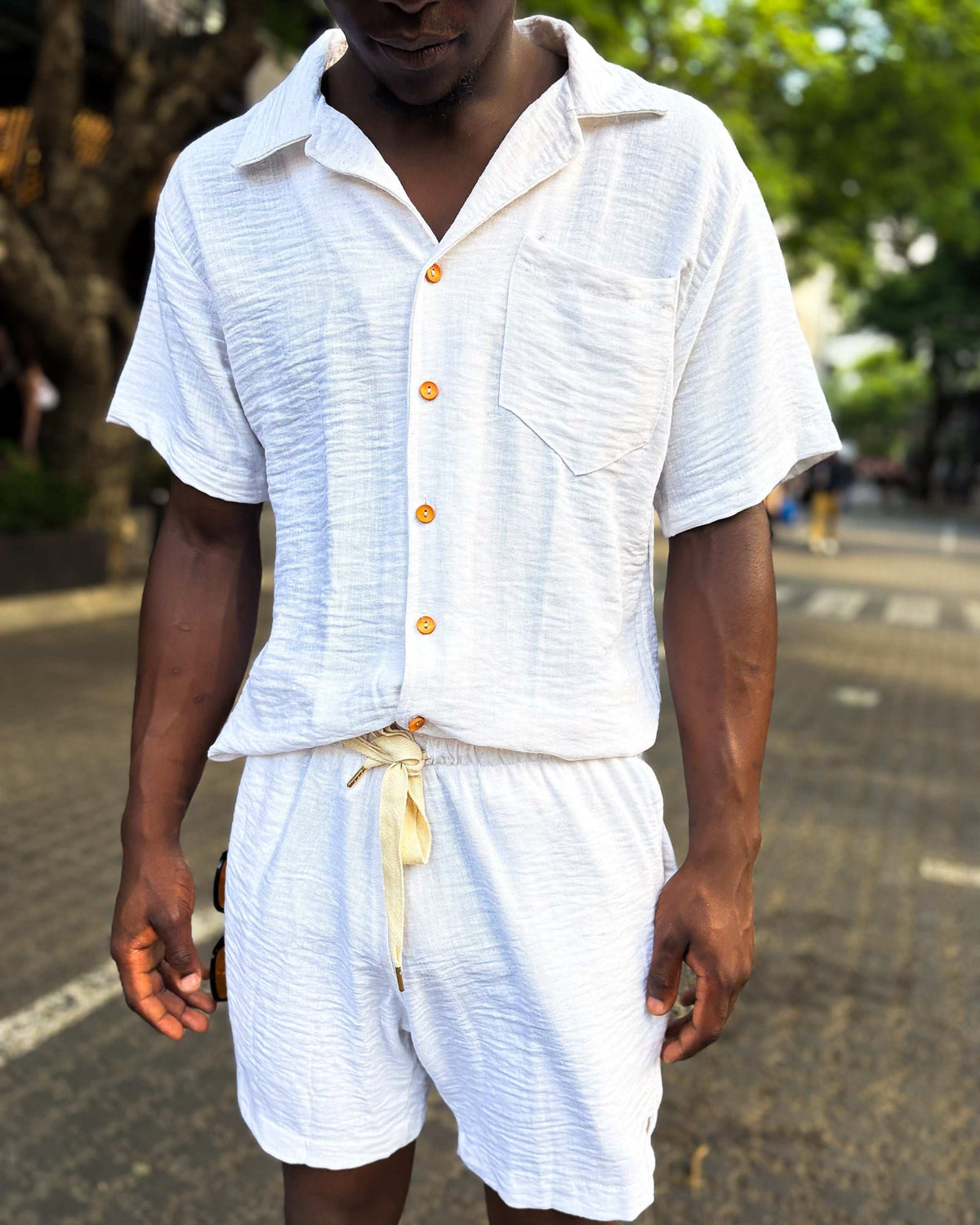 Jean René Off White Linen Shirt