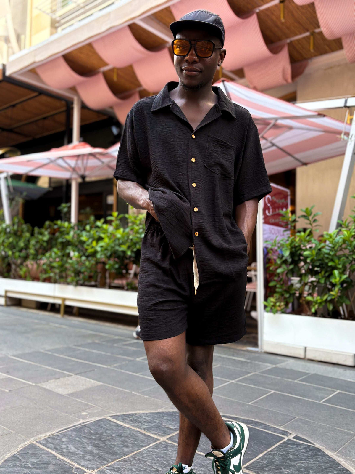 Jean René Black Linen Shirt