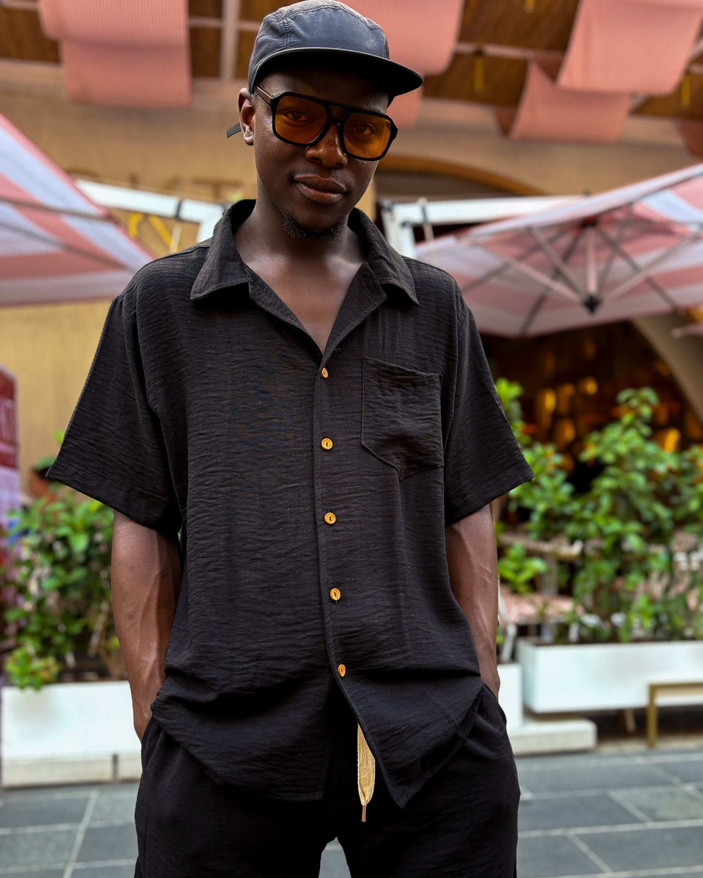 Jean René Black Linen Shirt – Dr Pachanga Clothing & Handbags