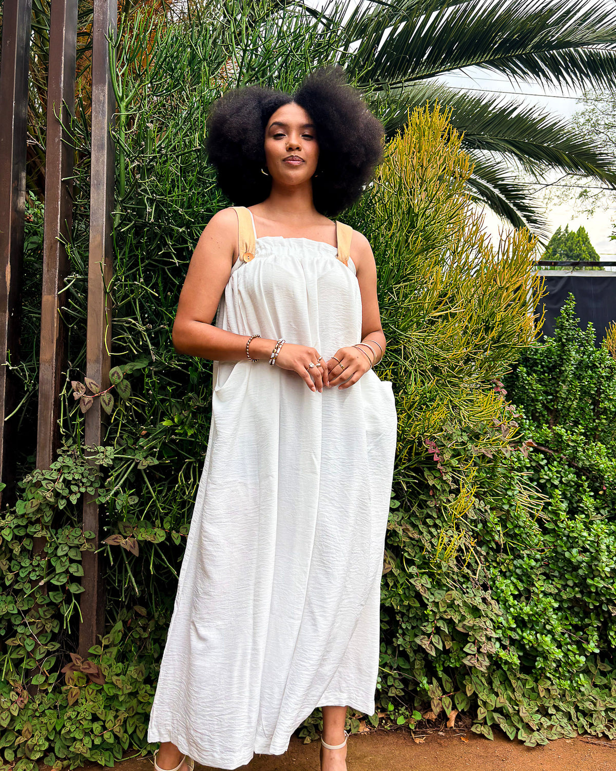 Himari Baggy Dress White - DR PACHANGA