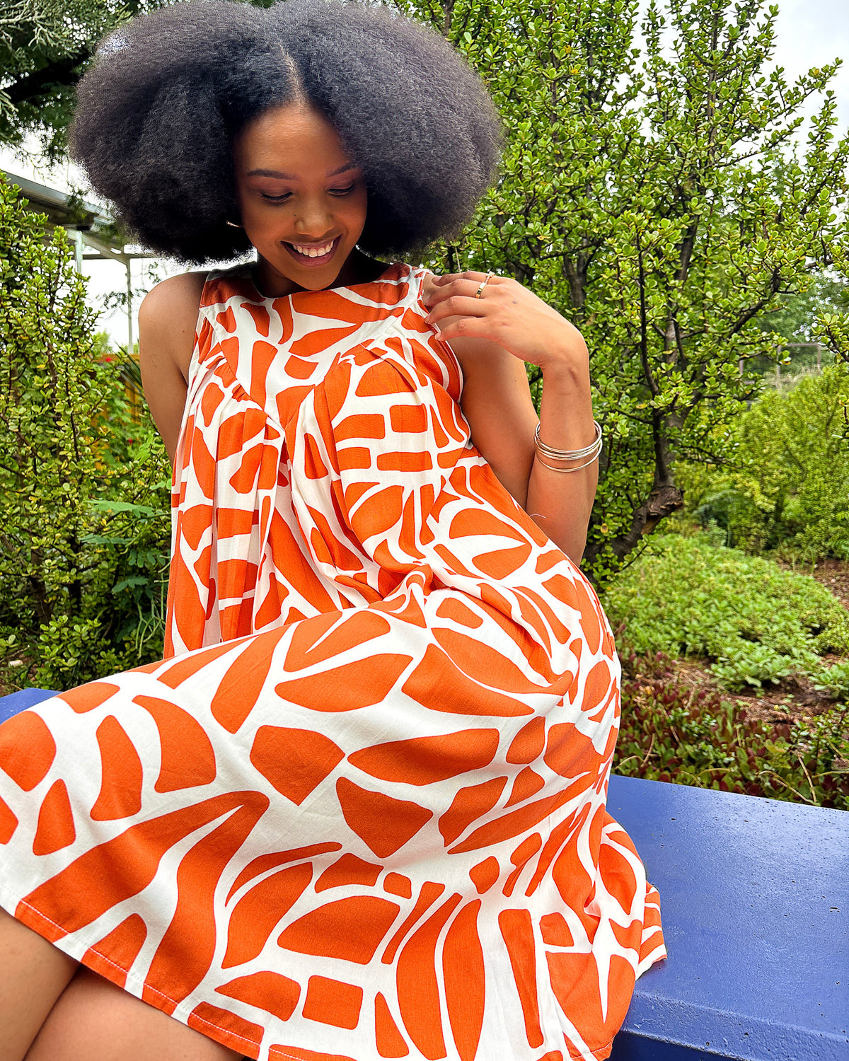 Tam Tam Dress Orange Print - DR PACHANGA