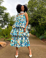 Michaela Dress Blue Floral