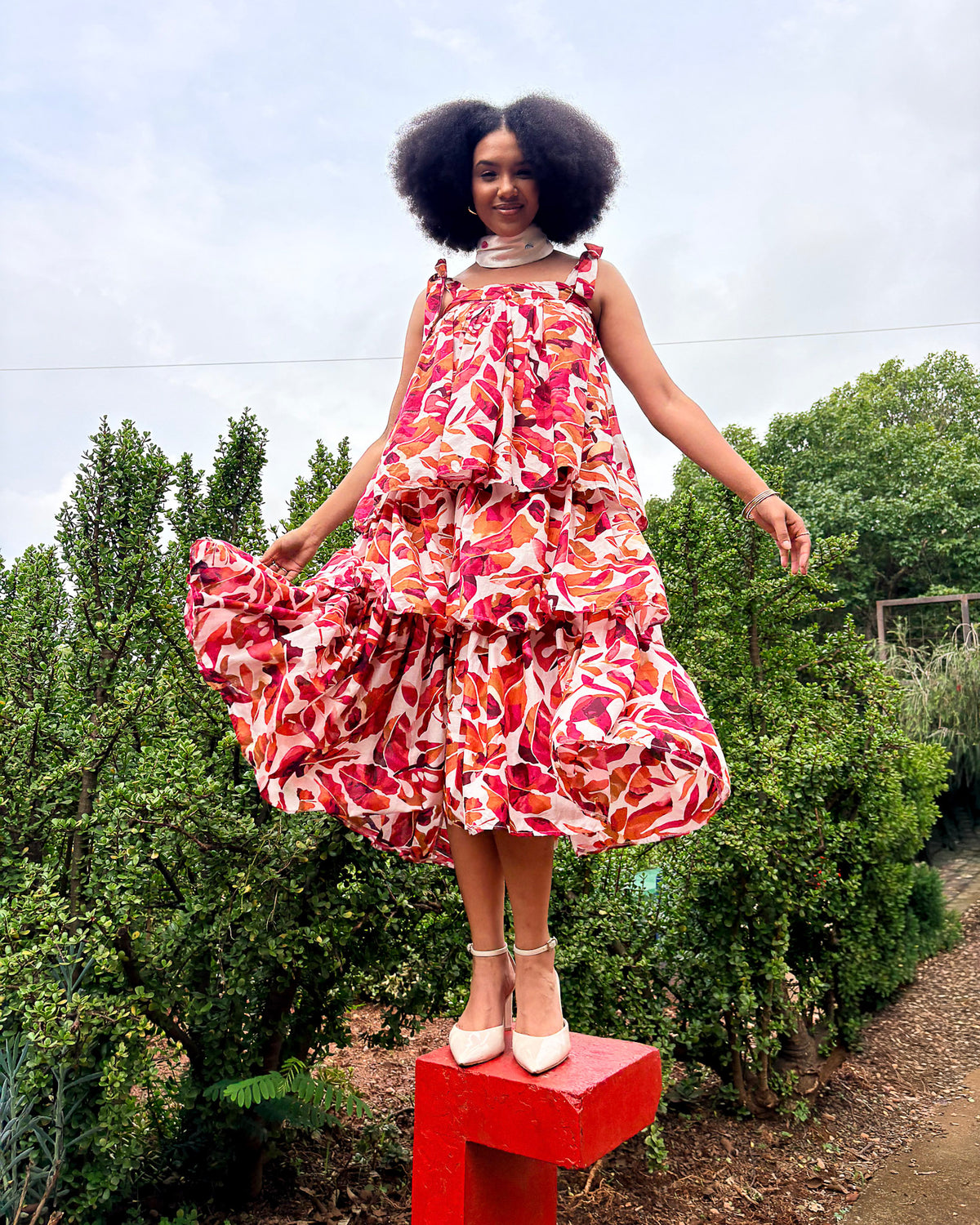 Michaela Dress Pink Floral - DR PACHANGA