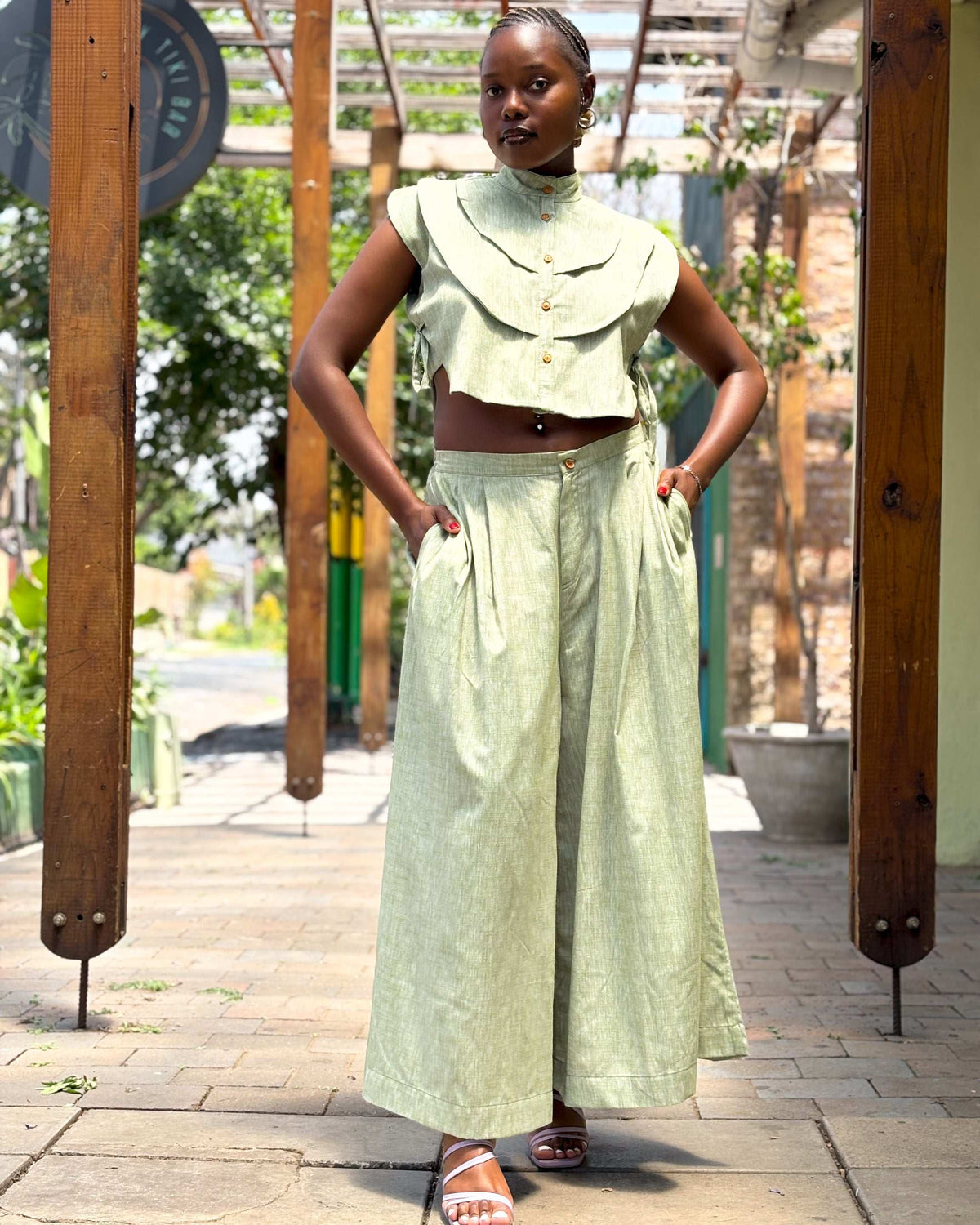 Buhle Pants Olive Green Cotton