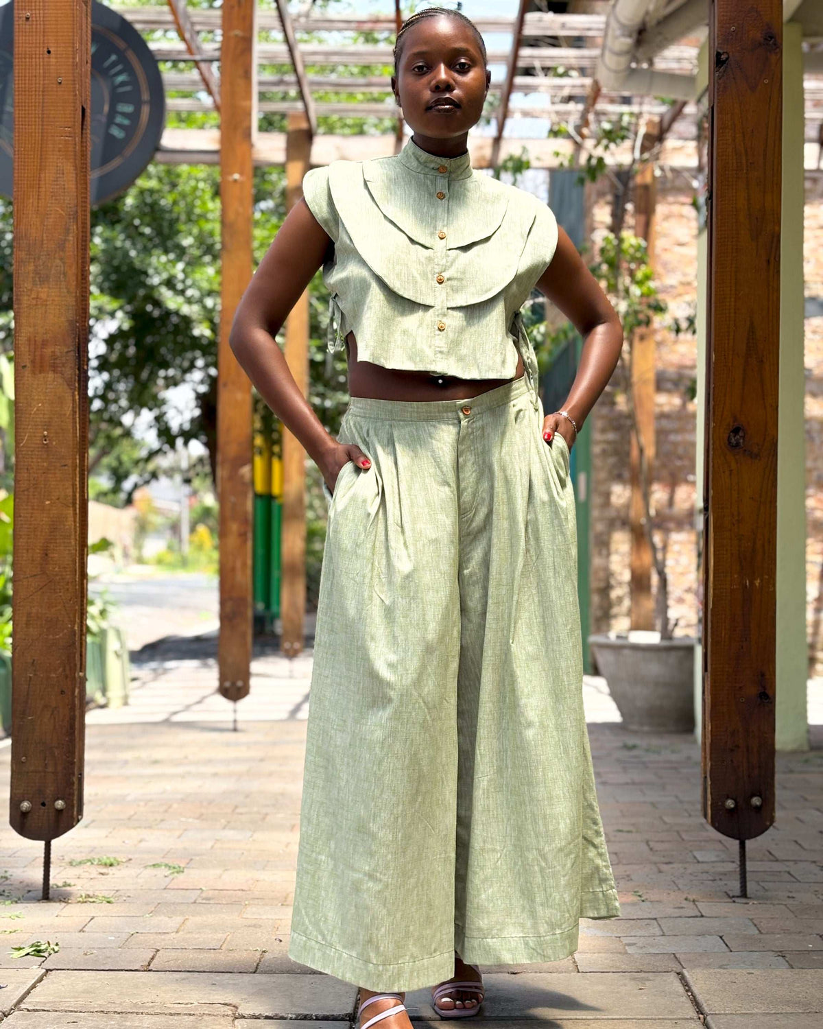 Buhle Pants Olive Green Cotton