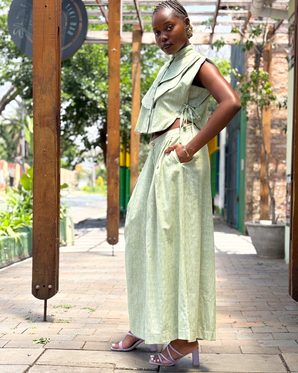 Buhle Pants Olive Green Cotton