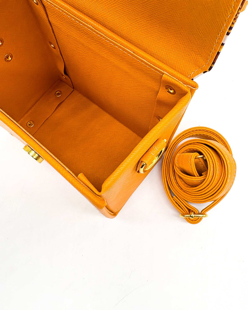 Penny Orange Yellow Print