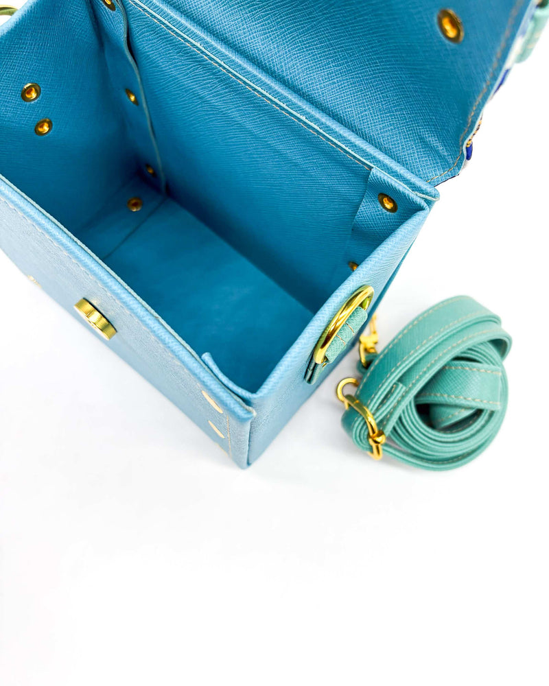 Penny Turqoise Blue Print