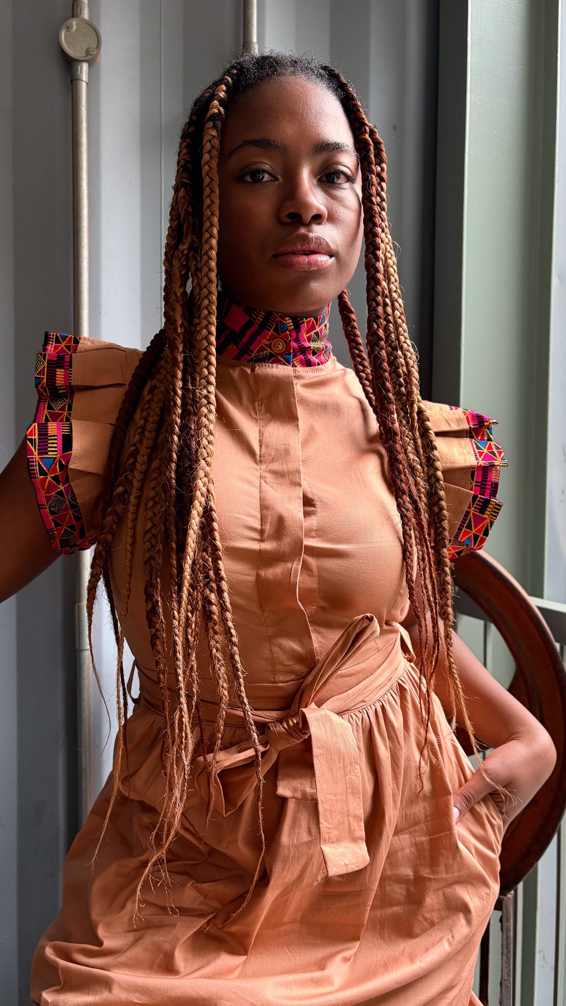 Vulindlela Dress Brown Heritage - DR PACHANGA