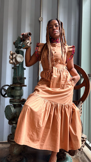Vulindlela Dress Brown Heritage - DR PACHANGA