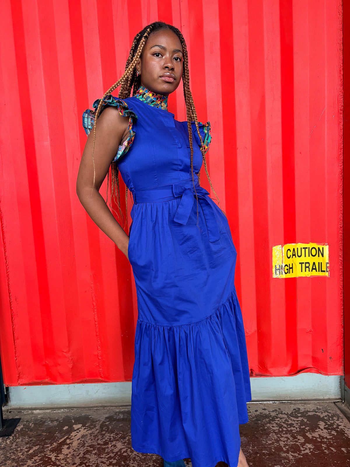 Vulindlela Dress Blue Heritage - DR PACHANGA